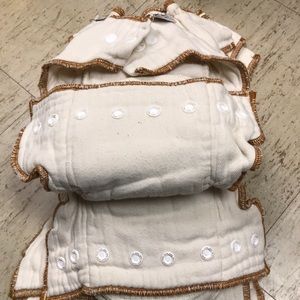 SOLD -Six Used Cloth-eez Organic Cotton Diapers